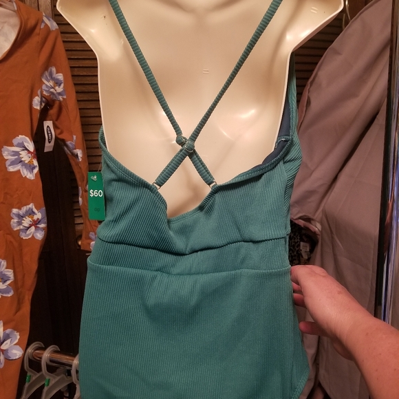 Ladies one piece swim suit, ribbed - Picture 3 of 7